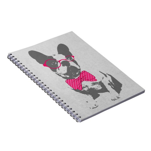 かわいいおもしろいトレンディーヴィンテージのブフランスのルドッグ ノートブック (右側)