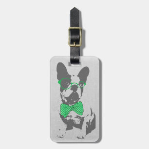 かわいいおもしろいトレンディーヴィンテージのブフランスのルドッグ ラゲッジタグ