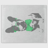 かわいいおもしろいトレンディーヴィンテージのブフランスのルドッグ ラッピングペーパー (フラット)