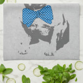 かわいいおもしろいトレンディーヴィンテージブフランスのルドッグ キッチンタオル (折り畳み)