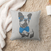 かわいいおもしろいトレンディーヴィンテージブフランスのルドッグ クッション (ブランケット)