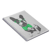 かわいいおもしろいトレンディーヴィンテージブフランスのルドッグ ノートブック (右側)