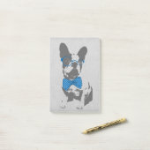 かわいいおもしろいトレンディーヴィンテージブフランスのルドッグ ポストイット (デスク上)