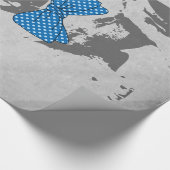 かわいいおもしろいトレンディーヴィンテージブフランスのルドッグ ラッピングペーパー (角)