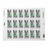 かわいいおもしろいトレンディーヴィンテージブフランスのルドッグ ラベル (フルシート)