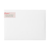 かわいいおもしろいドードルスクリスマスホリデー差出人住所 ラップアラウンドラベル (正面)