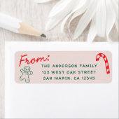 かわいいおもしろいドードルスクリスマスホリデー差出人住所 ラベル (インサイチュ)