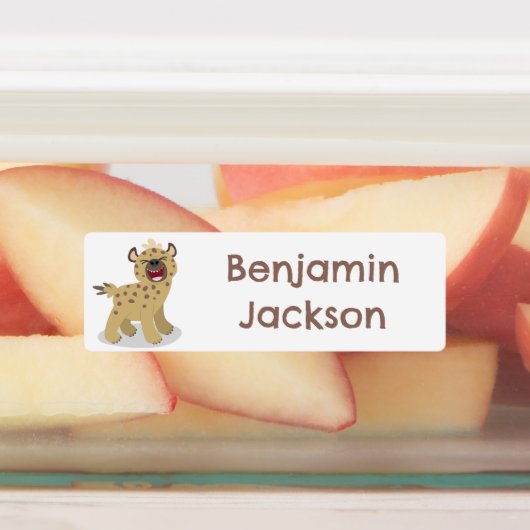 かわいいおもしろいハイエナの笑いパーソナライズされた漫画 ラベル (貼付)