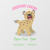 かわいいおもしろいハイエナ笑い漫画イラストレーション ウィンドウサイン (シート)