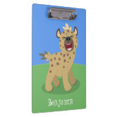 かわいいおもしろいハイエナ笑い漫画イラストレーション クリップボード (右)