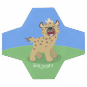 かわいいおもしろいハイエナ笑い漫画イラストレーション サッカーボール (フラット)