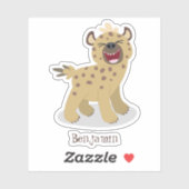 かわいいおもしろいハイエナ笑い漫画イラストレーション シール (シート)