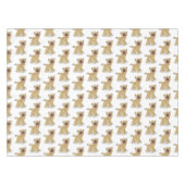 かわいいおもしろいハイエナ笑い漫画イラストレーション テーブルクロス (正面(横))