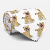 かわいいおもしろいハイエナ笑い漫画イラストレーション ネクタイ (ロール)