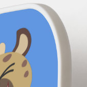 かわいいおもしろいハイエナ笑い漫画イラストレーション ピックルボールラケット (左詳細)