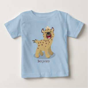 かわいいおもしろいハイエナ笑い漫画イラストレーション ベビーTシャツ