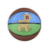 かわいいおもしろいハイエナ笑い漫画イラストレーション ミニバスケットボール (正面)