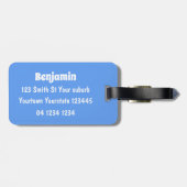 かわいいおもしろいハイエナ笑い漫画イラストレーション ラゲッジタグ (裏面横)