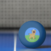 かわいいおもしろいハイエナ笑い漫画イラストレーション 卓球ボール (ネット)