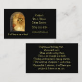 かわいいおもしろいハウスとペット座りビジネスバス 名刺 (正面/裏面)