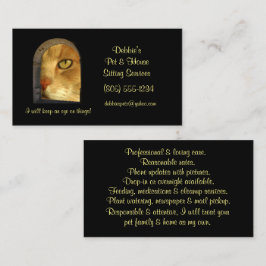 かわいいおもしろいハウスとペット座りビジネスバス 名刺