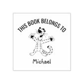 かわいいおもしろいハッピータイガーこの本は名前に属している ラバースタンプ (インプリント)