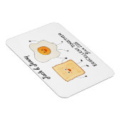 かわいいおもしろいハッピートースト卵 マグネット (右側)