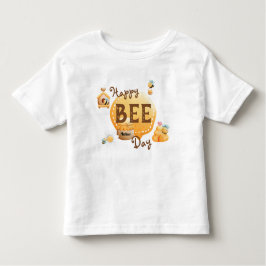 かわいいおもしろいハッピービーデイ誕生日 トドラーTシャツ