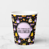 かわいいおもしろいハロウィーンのコスチュームかぼちゃ 紙コップ (正面)