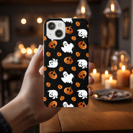かわいいおもしろいハロウィーン幽霊カボチャパターン iPhone 12ケース