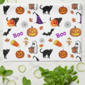 かわいいおもしろいハロウィーン キッチンタオル (折り畳み)