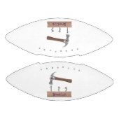 かわいいおもしろいハンマーと爪、 ネイル漫画イラストレーション アメリカンフットボール (パネル)