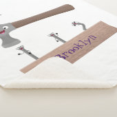 かわいいおもしろいハンマーと爪、 ネイル漫画イラストレーション シェルパブランケット (3/4)