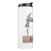 かわいいおもしろいハンマーと爪、 ネイル漫画イラストレーション タンブラー (回転左)