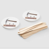 かわいいおもしろいハンマーと爪、 ネイル漫画イラストレーション ハンドファン (組立なし)