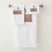 かわいいおもしろいハンマーと爪、 ネイル漫画イラストレーション バスタオルセット (インサイチュ)