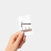 かわいいおもしろいハンマーと爪、 ネイル漫画イラストレーション バッジ (Handheld)