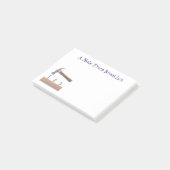 かわいいおもしろいハンマーと爪、 ネイル漫画イラストレーション ポストイット (アングル)