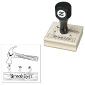 かわいいおもしろいハンマーと爪、 ネイル漫画イラストレーション ラバースタンプ (押印)