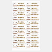 かわいいおもしろいハンマーと爪、 ネイル漫画パーソナライズされた ラベル (シート)