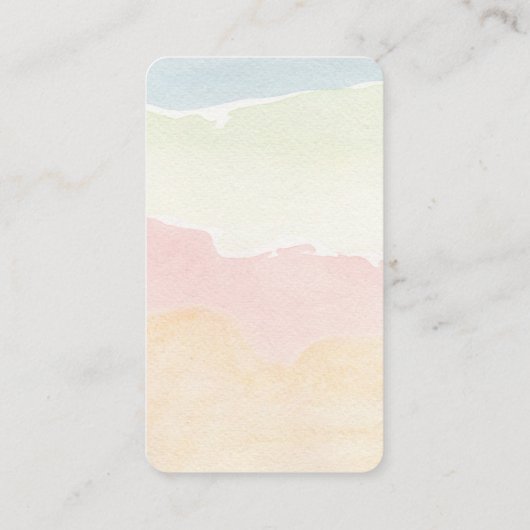 かわいいおもしろいハートとレインボーベビーシャワー エンクロージャーカード (裏面)