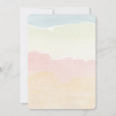 かわいいおもしろいハートとレインボーベビーシャワー 招待状 (裏面)