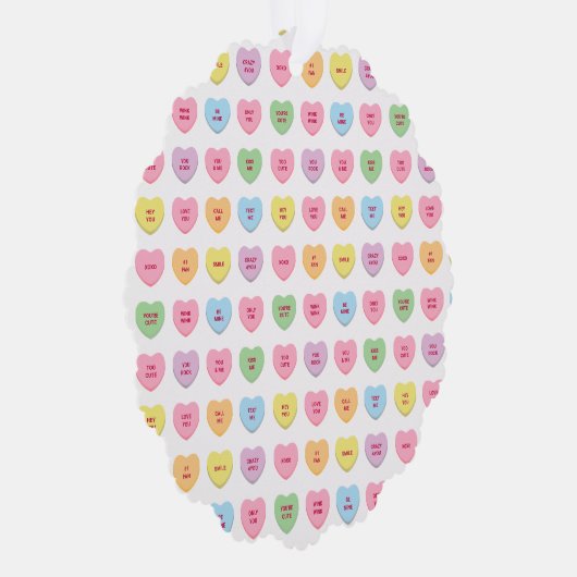 かわいいおもしろいハートバレンタインデー オーナメントカード (右)