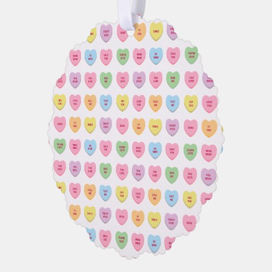かわいいおもしろいハートバレンタインデー オーナメントカード (左)