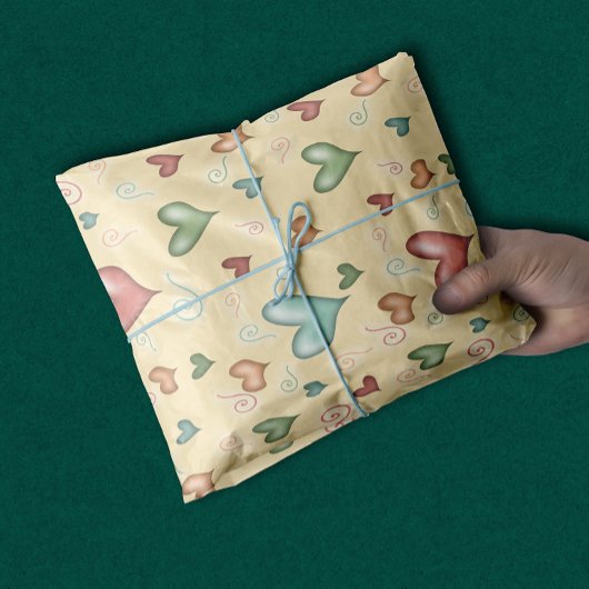 かわいいおもしろいハートベビー 薄葉紙