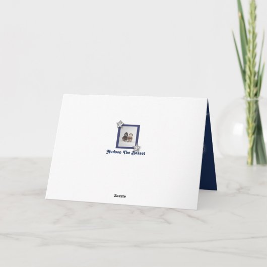 かわいいおもしろいバセットハウンドで良いカードを手に入れる カード (裏面)