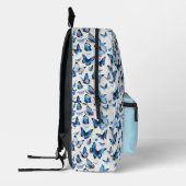 かわいいおもしろいバタフライモノグラム プリントバックパック (左)