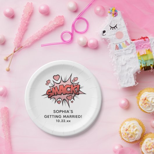 かわいいおもしろいバチェロレッテ結婚レトロ ペーパープレート (パーティー)