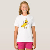 かわいいおもしろいバナナ漫画 Tシャツ (正面フル)