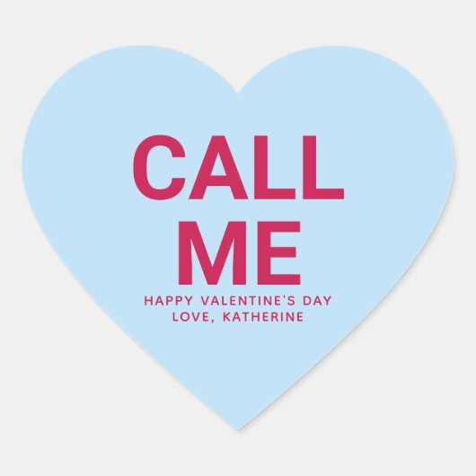 かわいいおもしろいバレンタインの会話を呼ぶ ハートシール (正面)
